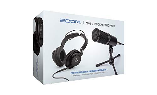 B09R6TM3YG– Zoom ZDM-1 Podcast Mic Pack, Podcast Dynamic Microphone, Headphones, Tripod, Windscreen, XLR Cable, For Recording Podcasts
