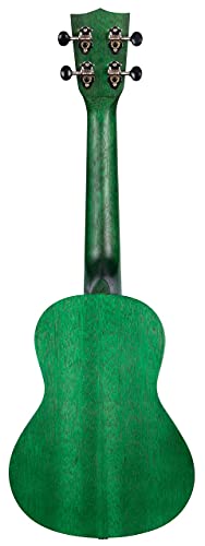 Kala Brand Music Co. Watercolor Meranti Collection, 4-String Ukulele, Right, Green, Concert (KA-MRT-GRN-C)