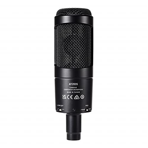 Audio-Technica Condenser Microphone, Black (AT2035)