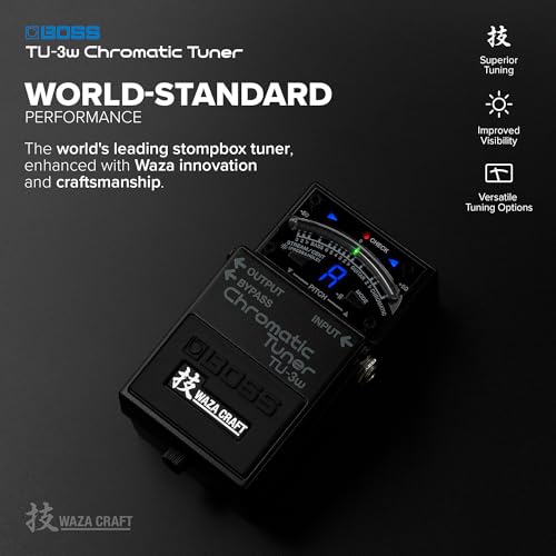Boss TU-3W Waza Craft Chromatic Tuner with Bypass