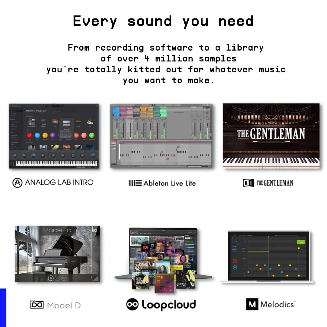 Arturia MiniLab 3 — Limited Edition Mint Green 25 Key USB MIDI Keyboard Controller With 8 Multi-Color Drum Pads, 8 Knobs and Music Production Software Included