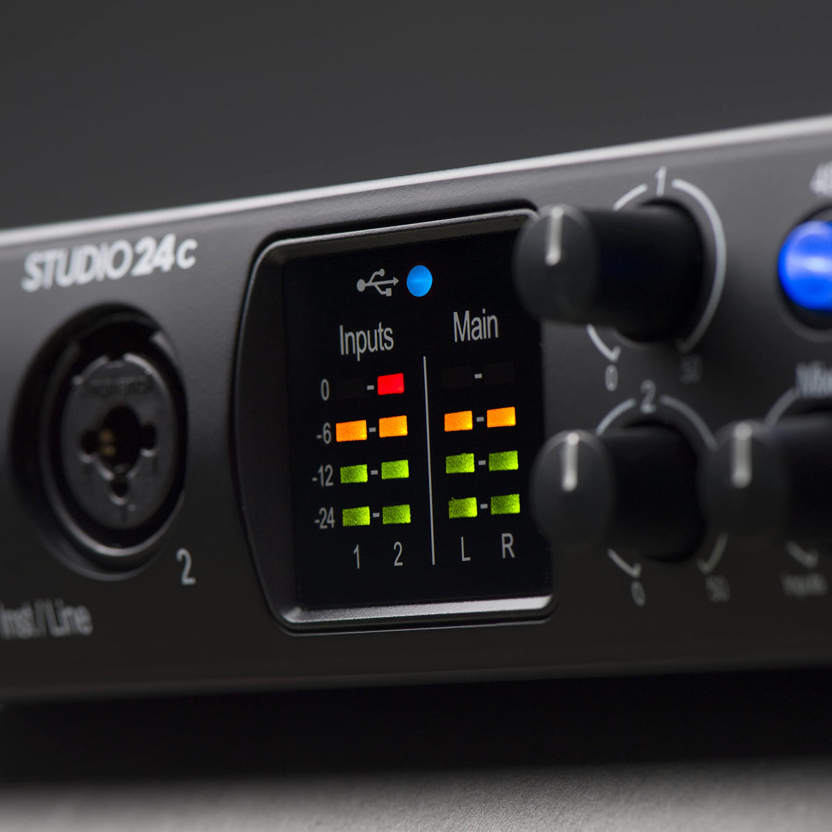 PreSonus Studio 24c 2x2, 192 kHz, USB Audio Interface with Studio One DAW Recording Software