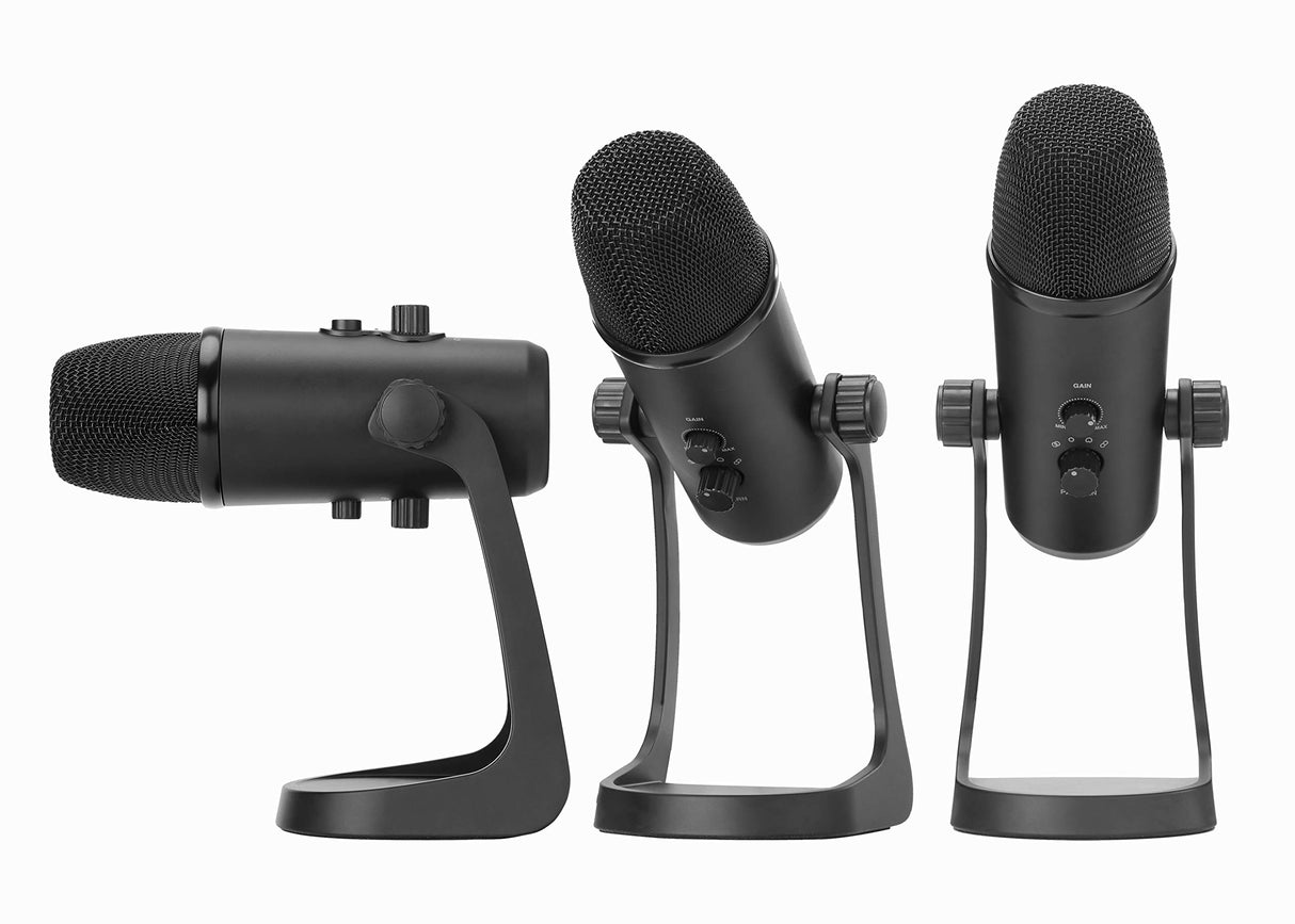 Vidpro XM-USB Studio Recording USB Stereo Microphone for Windows and Mac Computers. Durable Metal Design with Desktop Stand for Broadcast, Recording Artists, Singers, Musicians and Interviews