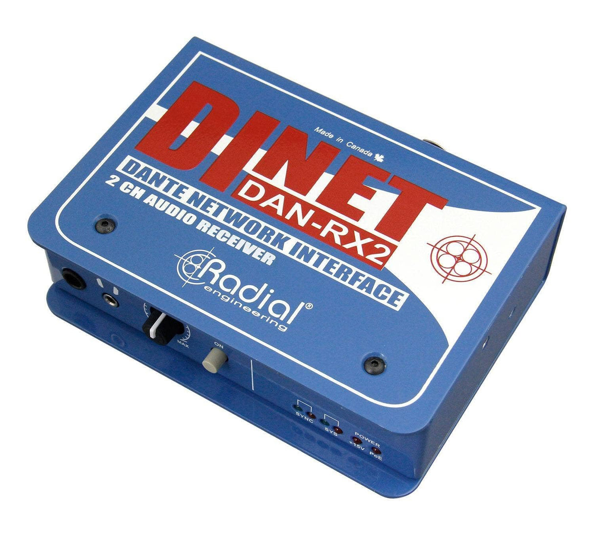Radial DiNET DAN-RX2 2-Channel Dante Network Receiver