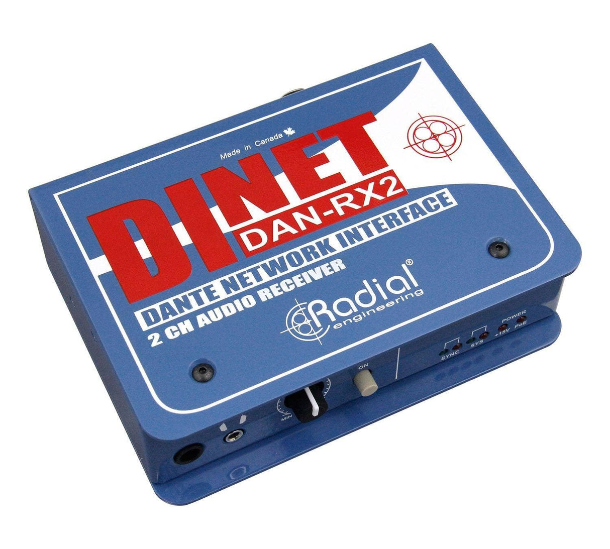 Radial DiNET DAN-RX2 2-Channel Dante Network Receiver