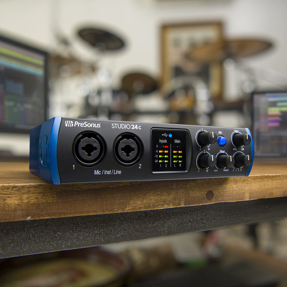 PreSonus Studio 24c 2x2, 192 kHz, USB Audio Interface with Studio One DAW Recording Software