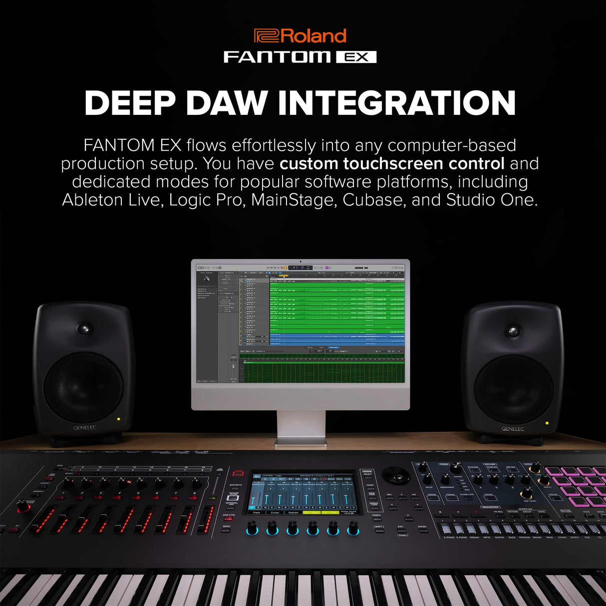 Roland FANTOM 8 EX Synthesizer | Top-Tier FANTOM with 88 Synth-Action Keys | Updated & Enhanced with the Latest Technology | Advanced Sound Engines | Over 7000 Onboard Sounds | Deep DAW Integration