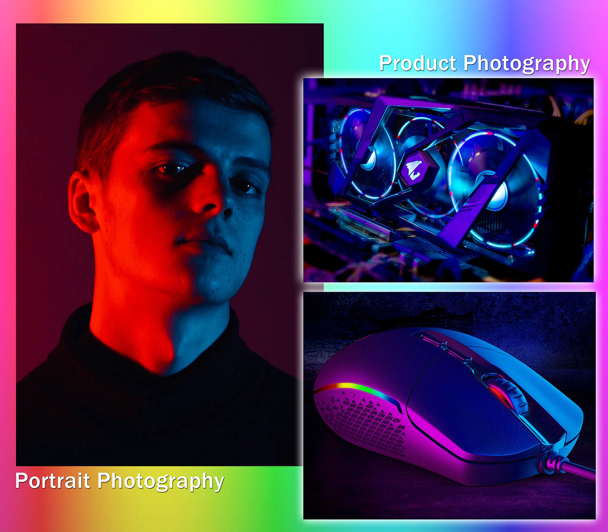 Vidpro RGB-152 Professional Photo and Video RGB Color LED Pocket Light Dual Mode RGB 360 Colors and CCT 3000K - 6500K Temp Control Special Effects Perfect for Vloggers and Filmmakers