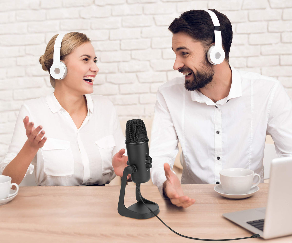 Vidpro XM-USB Studio Recording USB Stereo Microphone for Windows and Mac Computers. Durable Metal Design with Desktop Stand for Broadcast, Recording Artists, Singers, Musicians and Interviews