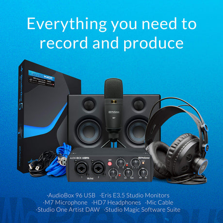PreSonus AudioBox USB 96 Studio Ultimate Bundle - 25th Anniversary Edition with Studio One Pro Software