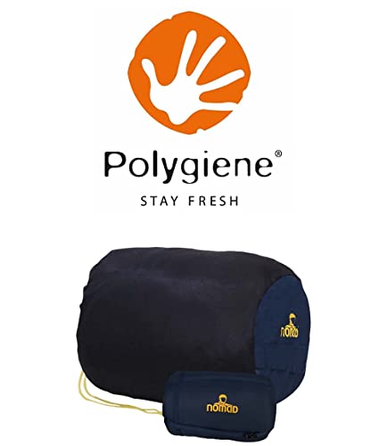 NOMAD Pegasus Mummy Sleeping Bag - Water-Resistant and Lightweight Sleep Sack with Compression Stuffsack and Mesh Storage Bag for Hikers and Campers