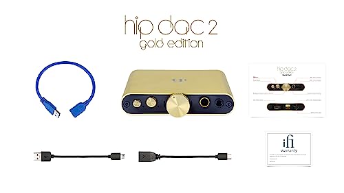 iFi Hip-dac2 - Portable Balanced DAC Headphone Amplifier for Android, iPhone with USB Input Only/Outputs: 3.5mm Unbalanced / 4.4mm Balanced – MQA Decoder