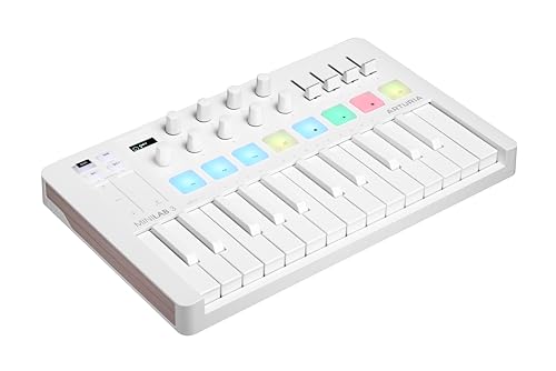 Arturia - MiniLab 3 Alpine - Universal MIDI Controller for Music Production, with All-in-One Software Package - 25 Keys, 8 Multi-Color Pads