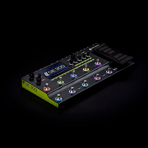 MOOER GE300 Amp Modelling Processor Synth Pedal Guitar Multi Effects Bundle with Blucoil 10' Straight Instrument Cable (1/4"), 2x 10' XLR Cables, 2x 5' FT MIDI Cables, and 2x Patch Cables