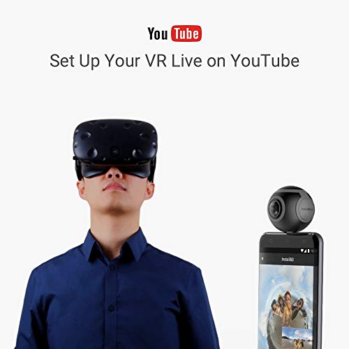 Insta360 360 VR Camera Insta360 Air (Micro USB) - CINMAIR/B, Black, compact (Renewed)