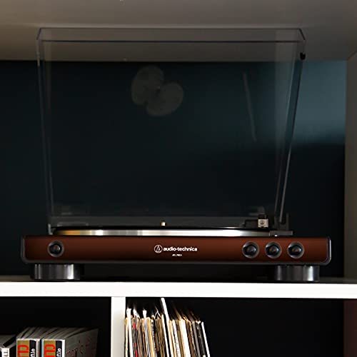 Audio Technica AT-LP60X-BW Fully Automatic Belt-Drive Stereo Turntable, Hi-Fi, 2 Speed Bundle with Blucoil Vinyl Cleaning Kit, 2-Pack of LP Inner Sleeves for Vinyl Records, and 12" Turntable Slipmat