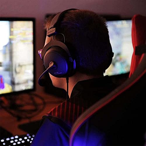 blucoil Beyerdynamics MMX 300 (2nd Generation) Premium Gaming Headset Bundle with Antlion Audio USB Stereo Sound Card Adapter for Microphones and Headphones Aluminum Headphone Hook