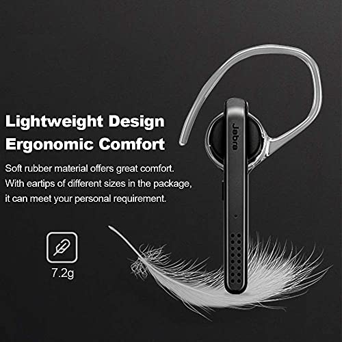 Ja Bra Talk 45 Bluetooth Headsets (2-Pack) for High Definition Hands-Free Calls with Dual Mic Noise Cancellation Bundle with 2-Pack of Blucoil Car Power Adapters, and 2-Pack of USB Wall Adapters