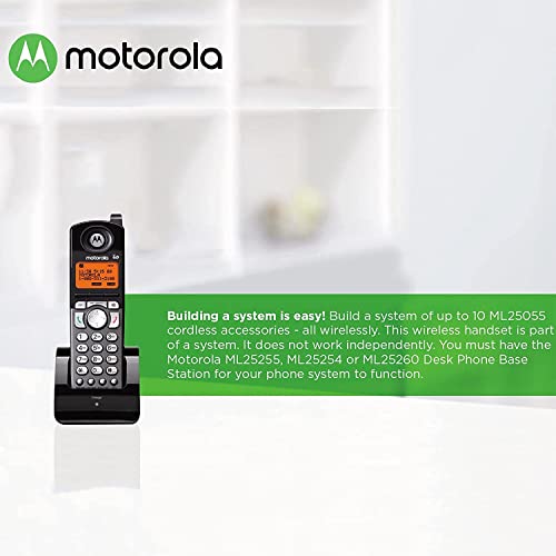 Motorola ML25260 2-Line Corded Phones with Speakerphone & Caller ID/Call Waiting (2-Pack) Bundle with ML25055 DECT 6.0 Cordless Handsets (2-Pack), Blucoil 10' Cat5e Cable, and 10 AAA Batteries