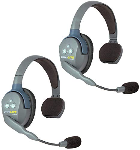 Eartec UL2S UltraLITE Full Duplex Wireless Headset Communication for 2 Users - 2 Single Ear Headsets (Renewed)