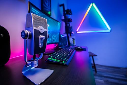 AKG Pro Audio Lyra Ultra-HD, Four Capsule, Multi-Capture Mode, USB-C Condenser Microphone for Recording and Streaming