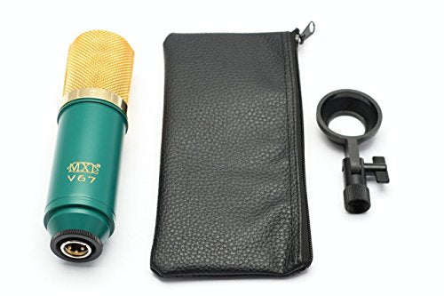 MXL V67G Large Capsule Condenser Microphone for Vocals, Guitars, Acoustic Instruments, and Drum Overheads Bundle with Blucoil 10-FT Balanced XLR Cable, and Pop Filter Windscreen