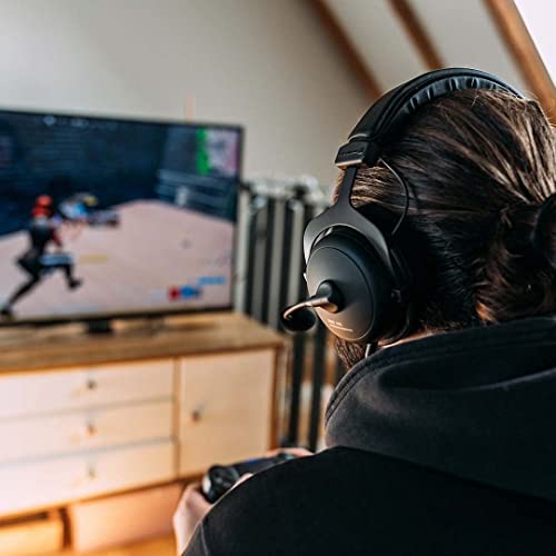 blucoil Beyerdynamics MMX 300 (2nd Generation) Premium Gaming Headset Bundle with Antlion Audio USB Stereo Sound Card Adapter for Microphones and Headphones Aluminum Headphone Hook