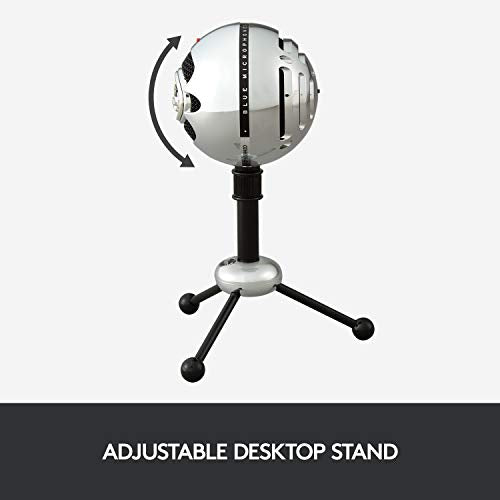 Blue Snowball USB Mic for PC & Mac, Podcast, Gaming, Streaming and Recording Microphone, Omidirectional/Cardioid Condenser