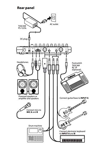 TASCAM DP-03SD 8-Track Digital Portastudio Audio Recorder for Recording Music Bundle with 32GB Class 10 MicroSD Card, Blucoil 10' Straight Instrument Cable (1/4"), and 10-FT Balanced XLR Cable