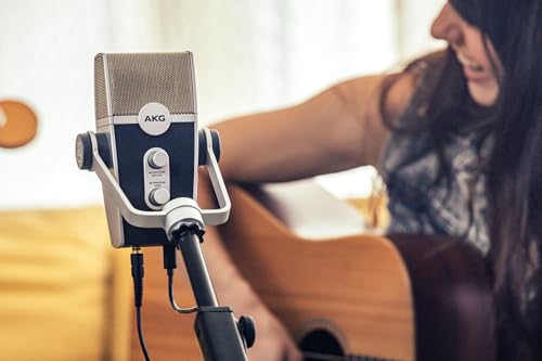 AKG Pro Audio Lyra Ultra-HD, Four Capsule, Multi-Capture Mode, USB-C Condenser Microphone for Recording and Streaming