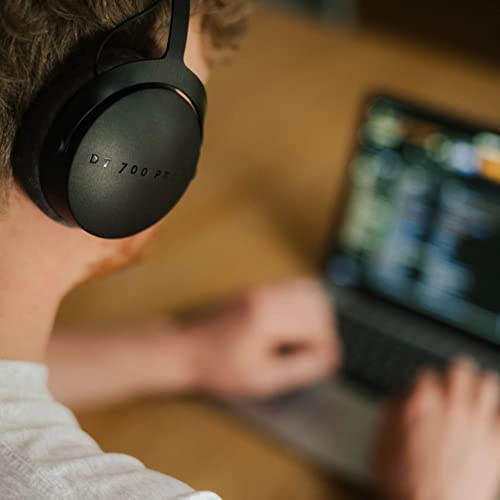 blucoil Beyerdynamics DT 700 PRO X Closed-Back Studio Headphones with Stellar.45 Driver for Recording and Monitoring Bundle Y Splitter Cable for Audio & Mic, and Aluminum Headphone Hook