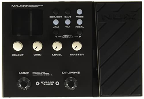 NUX MG-300 Multi Effects Pedal TSAC-HD Pre-Effects,Amp Modeling algorithm,CORE-IMAGE Post-Effects,IR,56 drum beats,60 seconds Phrase Loop