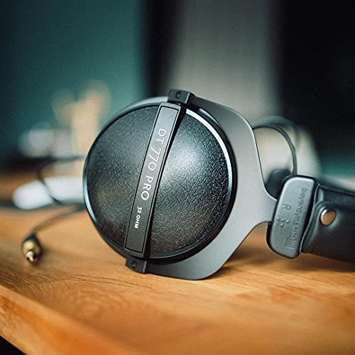 blucoil Beyerdynamic DT 770 PRO 32 Ohm Over-Ear Studio Headphones with 3.5mm Jack, Black Bundle with Antlion Audio ModMic Wireless Attachable Boom Mic for Windows & Mac 6' 3.5mm Extension Cable