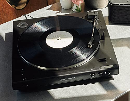 Audio Technica AT-LP60XBT Fully Automatic Wireless Bluetooth Belt-Drive Turntable (Black) Bundle with ATN3600L Replacement Stylus, Blucoil Vinyl Cleaning Kit, Turntable Slipmat, and LP Inner Sleeves