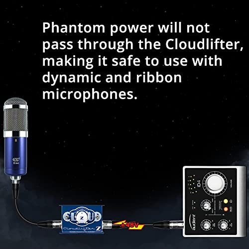 Cloud Microphones Cloud lifter CL-Z Mic Activator with Vari-Z and Vari-HPF Bundle with MXL R144 Ribbon Microphone with Shockmount, Blucoil 10-FT Balanced XLR Cable, Pop Filter, and Adjustable Mic Stan