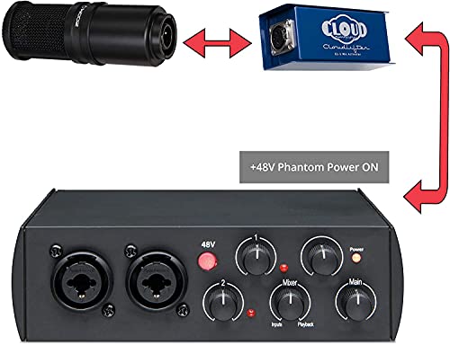 Cloud Microphones CL-1 Cloud Lifter 1 Channel Mic Activator for Dynamic/Ribbon/Tube Microphone Bundle with MXL BCD-1 Dynamic Microphone, Blucoil Boom Arm Plus Pop Filter, and 10-FT Balanced XLR Cable