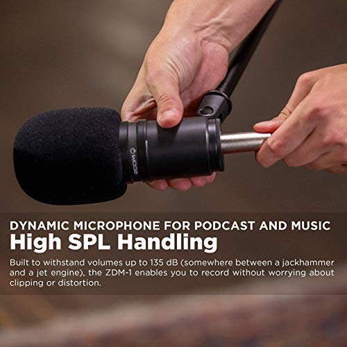 Cloud Microphones Cloud Lifter CL-1 Mic Activator Bundle with Zoom ZDM-1 Dynamic Microphone for Podcasts/Broadcasts/Music Recording, and Blucoil 10-FT Balanced XLR Cable