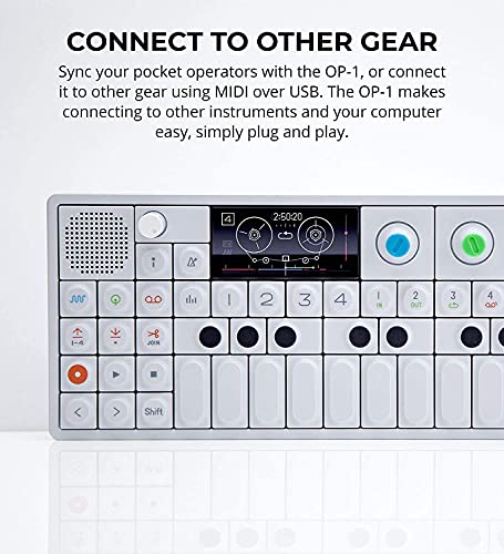teen age engineer ing OP-1 Portable Synthesizer, Sampler, and Controller with Built-In FM Radio and 4-Track Tape Recorder Bundle with OP-1 Protective Soft Case (Black)