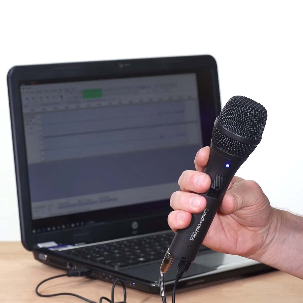 Audio-Technica AT2005USBPK Vocal Microphone Pack for Streaming/Podcasting Bundle with Blucoil Portable Headphone Amp, 3' USB Extension Cable, USB-A Mini Hub, Pop Filter, and Aluminum Headphone Hook
