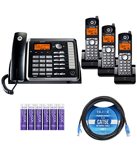 Motorola ML25255 (ML25254 x1, ML25055 x1) DECT 6.0 2-Line Business Phone and Handset with Answering System Bundle
