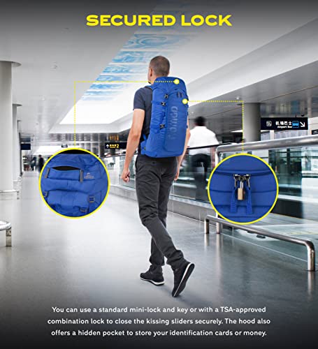 NOMAD Batura Premium 65L Backpack with Rain Cover Included - Lightweight Rucksack for Traveling, Hiking, Camping, Outdoor Sports (Olympian Blue)