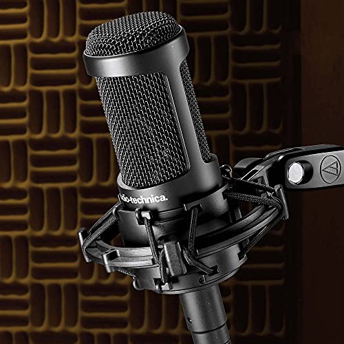 blucoil Audio Technica AT2050 Multi-Pattern Condenser Microphone Bundle with Behringer U-PHORIA UM2 USB Audio Interface for Windows & Mac, 2X 10' Balanced XLR Cables, Pop Filter, and 5X Cable Ties