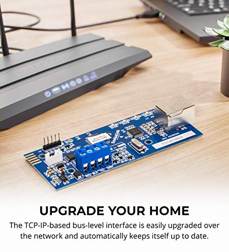 EyezOn Envisalink EVL-4EZR IP Security Interface Module for DSC and Honeywell (Ademco) Security Systems Bundle with Blucoil USB-A Mini Hub, Compatible with Alexa