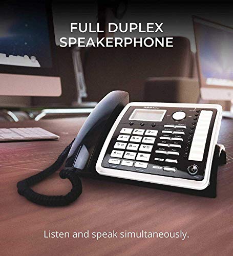 RCA 25255RE2 (25055RE1, 25254) 2-Line Phone System with Digital Answering System - Corded Speakerphone and Wireless Handset Bundle with 25055RE1 DECT 6.0 Cordless Handset, and Blucoil 6 AAA Batteries