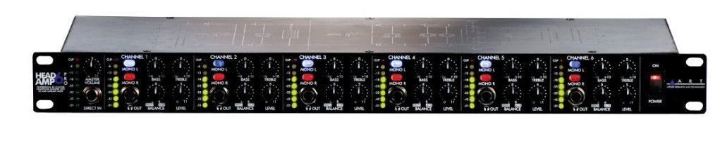 ART HeadAmp6 Pro 6 Channel Professional Headphone Amplifier With EQ