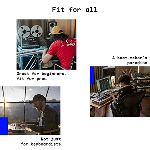 Arturia - KeyLab Essential 61 mk3 - MIDI Controller Keyboard for Music Production, with All-in-One Software Package - 61 Keys, 9 Encoders, 9 Faders, 1 Modulation Wheel, 1 Pitch Bend Wheel, 8 Pads