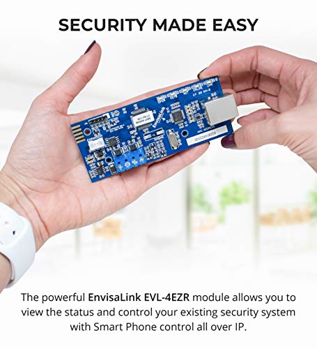 EyezOn Envisalink EVL-4EZR IP Security Interface Module for DSC and Honeywell (Ademco) Security Systems Bundle with Blucoil USB-A Mini Hub, Compatible with Alexa