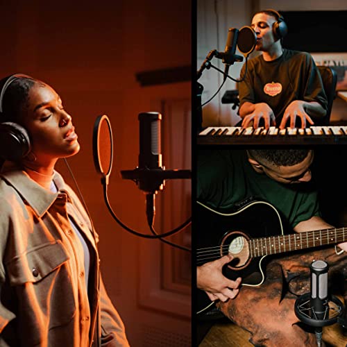 Beyerdynamics PRO X M90 Side Addressed Condenser Microphone with Storage Bag, Pop Filter, and Shock Mount Bundle with Blucoil 10-Foot Balanced XLR Cable, 5x Cable Ties, and 4x 12" Acoustic Wedges