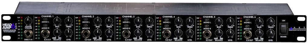 ART HeadAmp6 Pro 6 Channel Professional Headphone Amplifier With EQ