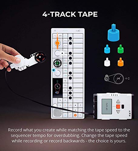 teenage engineering OP-1 Portable Synthesizer, Sampler, and Controller Bundle with Audio Technica ATH-M20x Monitor Headphones, Blucoil USB Wall Adapter, 3' USB Extension Cable, and 3x 7" Aux Cables